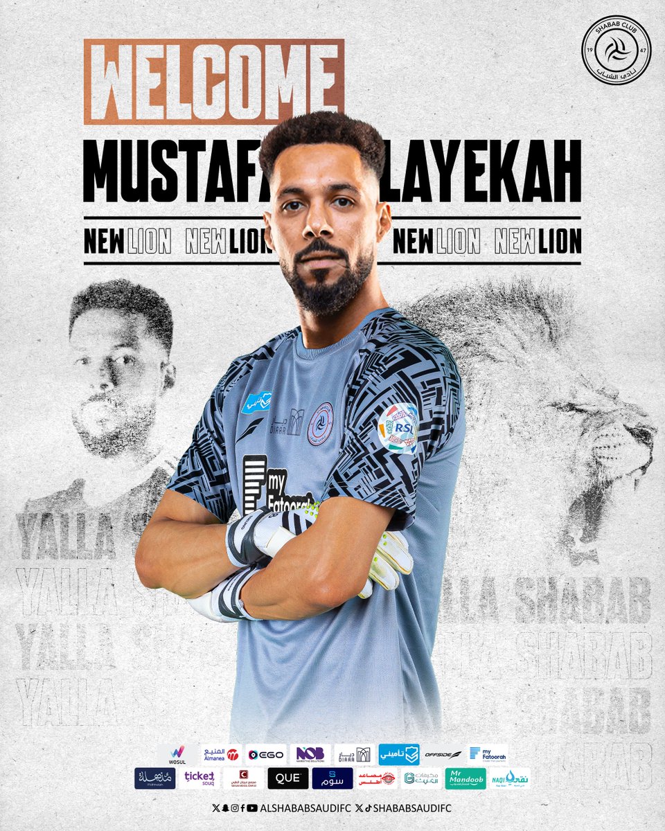 AlShababSaudiFC's tweet photo. مصطفى ملائكة يحمي "العرين" ستة أشهر بالإعارة 🧤 https://t.co/FqmbQUZXHn