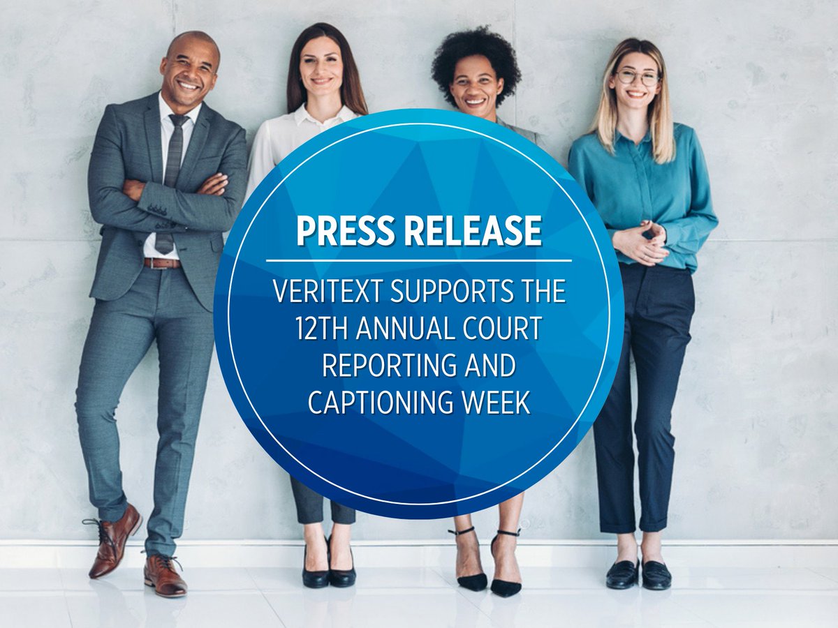 ☑️Veritext is gearing up to celebrate National Court Reporting and Captioning Week!

Join us in celebrating this incredible profession!
veritext.com/press-crcw24/

#Veritext #VeritextCares #CRCW24