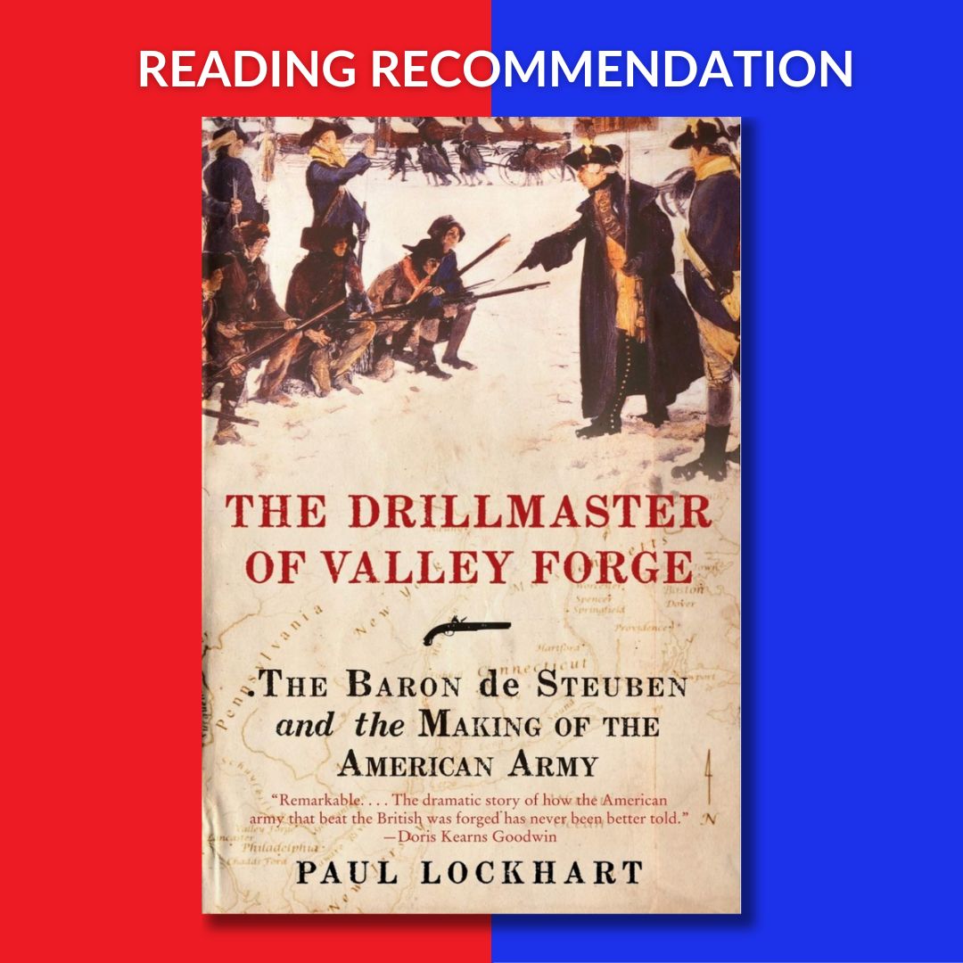 HTDSpod's tweet photo. If you'd like to learn more about the Baron von Steuben and his role in shaping the Continental Army,  HTDS recommends " The Drillmaster of Valley Forge.  The Baron de Steuben and the Making of the American Army" by Paul Lockhart. 

#HTDS #HistoryPodcast #AmericanHistory https://t.co/eQ02ajIhGZ