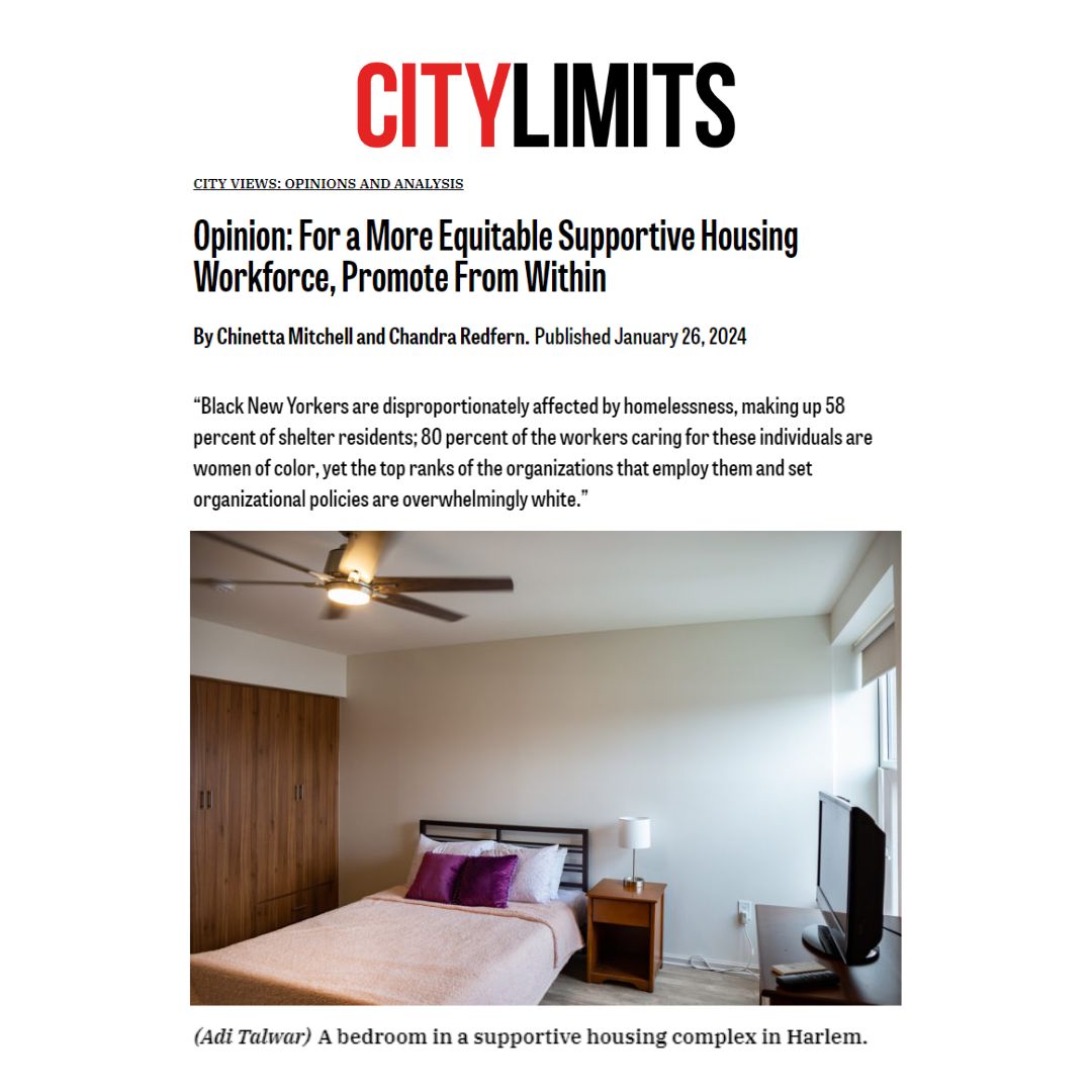 The Readying Emerging Leaders in Supportive Housing Program aims to create a more equitable #supportivehousing workforce. Read about the program's success from two of its participants, Chinetta Mitchell and Chandra Redfern, in @CityLimitsNews: citylimits.org/2024/01/26/opi…