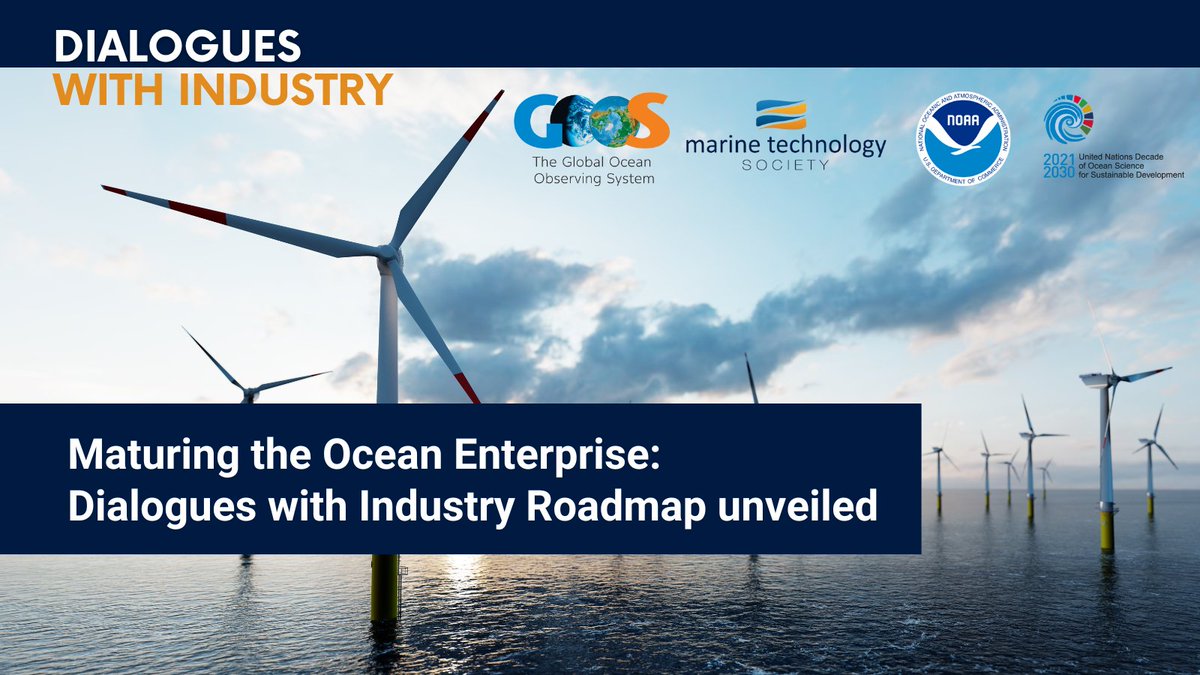 ✨ [ JUST RELEASED ] ✨

We are happy to share with you the release of the Dialogues with Industry Roadmap, a collaborative effort between MTS, @GOOSocean, @NOAA, and industry representatives.

📑 Download Roadmap: hubs.ly/Q02jcFXb0

#DialoguesWithIndustry #MarineTechnology