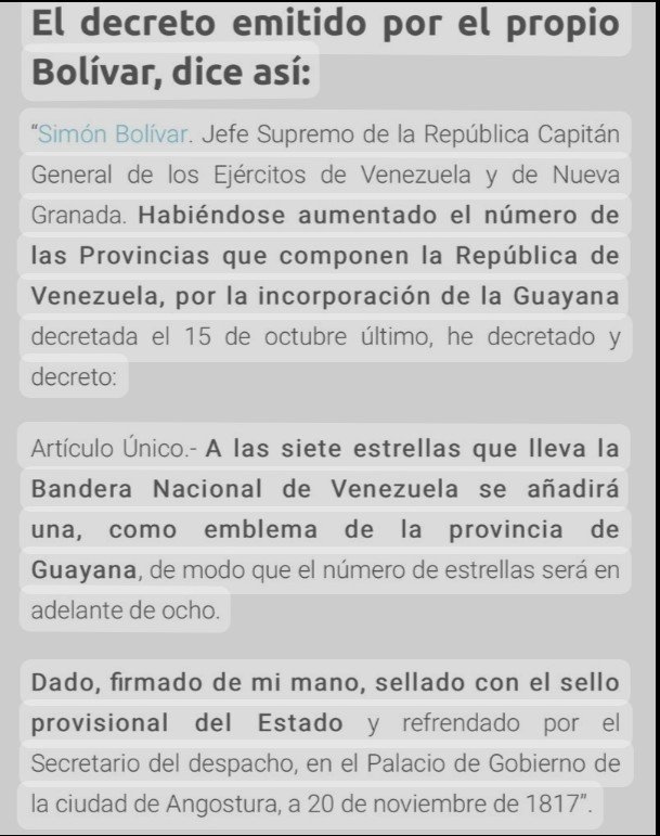Eleconsultor's tweet photo. Sobraíta,  ve la fecha del decreto de nuestro Libertador Simón Bolívar. 1817, hija. Tienes 207 años de atraso y andas por el mundo exhibiendo tu ignorancia. No hagas eso, chica, que todos quedamos mal! Anda. Instrúyete! https://t.co/OrqOkGenqw