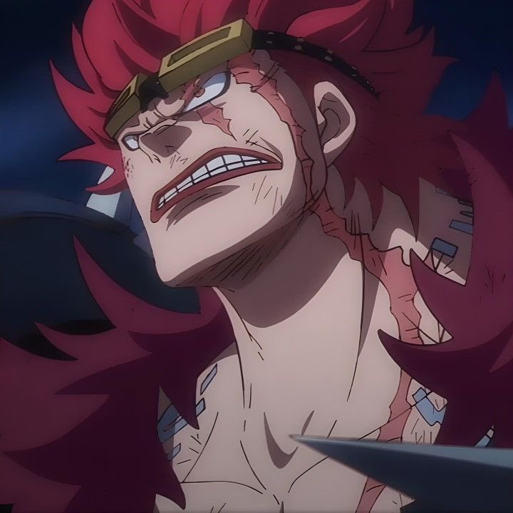 gogglesOTD's tweet photo. the goggles wearing character of the day is eustass kid from one piece! https://t.co/aMSBsvXB0t
