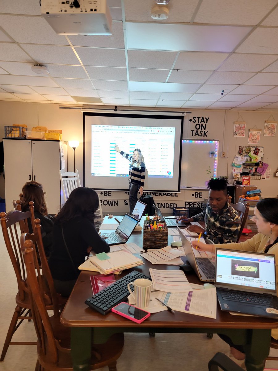 KTLunz's tweet photo. I have loved coming back from leave to collaborative data discussions with a foundation of what is best for kids. We have phenomenal AFs and a great staff! ##NoBeariers @claremont_elem https://t.co/zzfSQFSYch