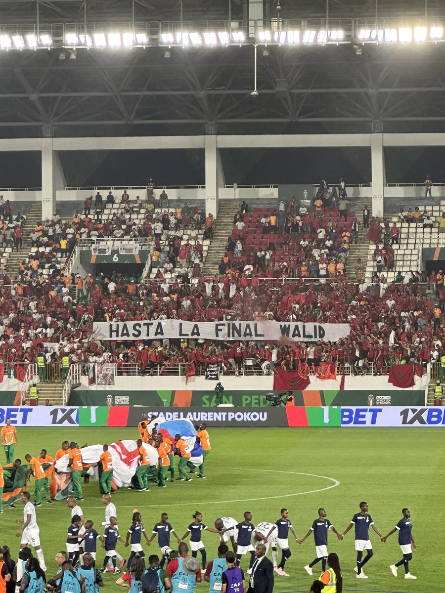 Le message est clair de la part des supporters marocains. #CAN2023