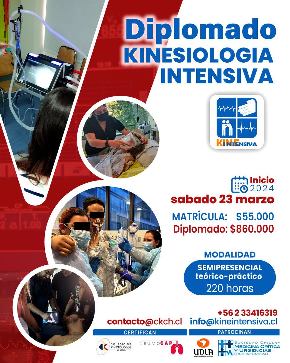 Mayor información:
kineintensiva.cl/cursos/vdiplom…