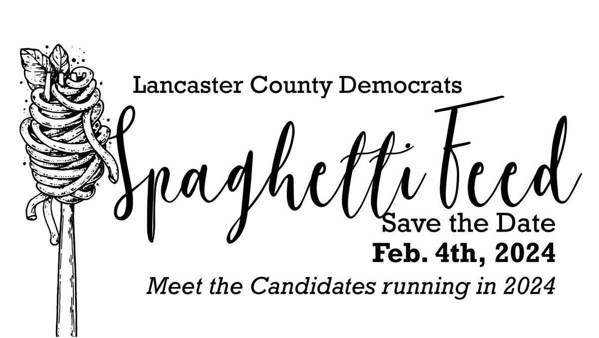 Join the <a href="/LCDP_NE/">Lancaster County Democrats</a> in this fun meet-and-greet with local candidates this coming Sun in Lincoln! One candidate will be crowned spaghetti champ. Don't miss this unique blend of politics and pasta! RSVP today!
This event is free but accepting donations secure.actblue.com/donate/spaghet…