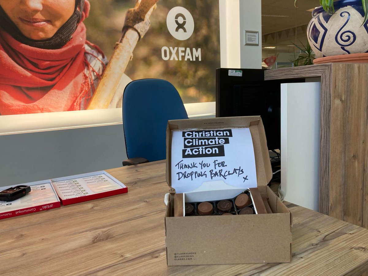 Campaigning isn't just about pushing for change, it's also about saying thank you when those changes are made. CCA went back to Oxfam today to say thank you for the steps they're taking to #DropBarclays. Who'll be the next organisation to follow suit?