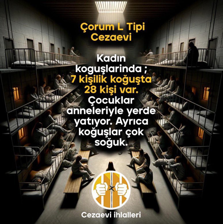 Çorum L Tipi Cezaevi'nde meydana gelen ihlallere kayıtsız kalmayalım. İhlalleri sona erdirmek ve mağdurlara umut olmak için sesimizi birleştirelim. #ÇorumdaAdaletİstiyoruz 

#darbeoldu #yalnizdegilsinokanburuk #Hamas