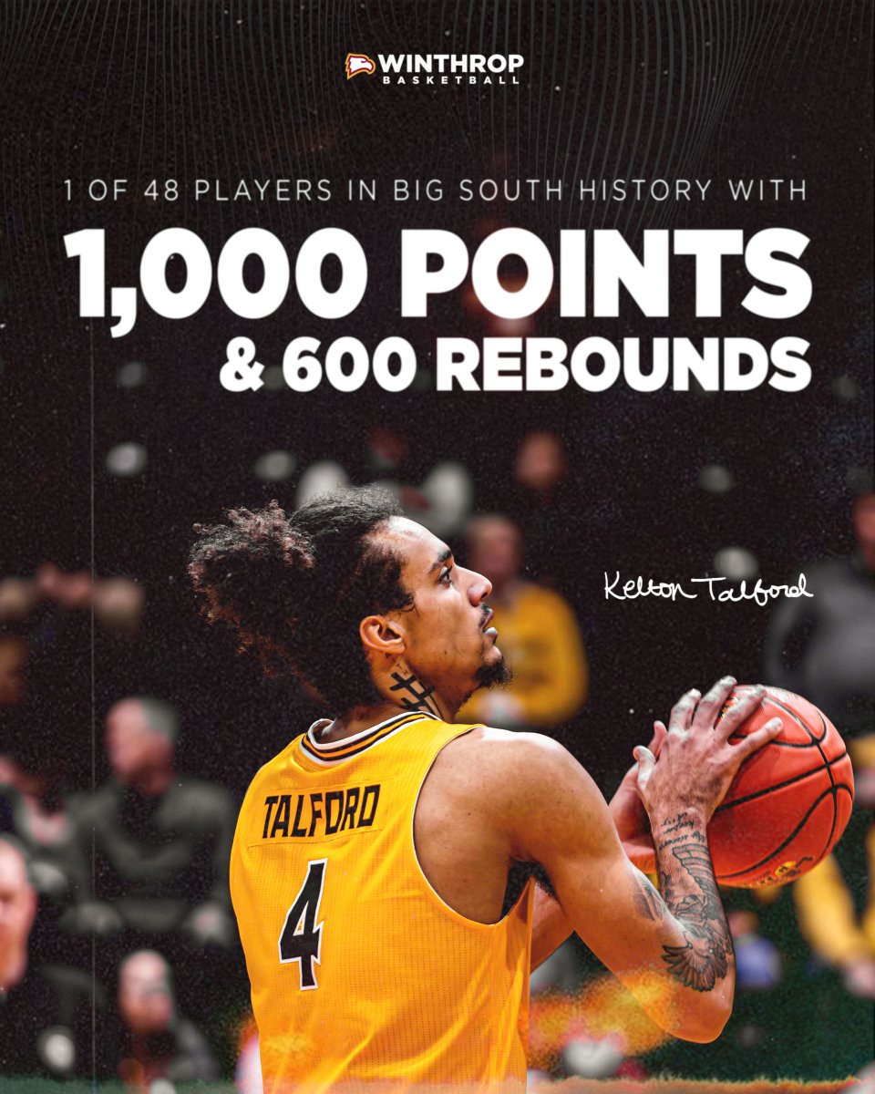 Winthrop_MBB's tweet photo. 𝐎𝐧𝐞 𝐎𝐟 𝐓𝐡𝐞 𝐁𝐢𝐠 𝐒𝐨𝐮𝐭𝐡’𝐬 𝐅𝐢𝐧𝐞𝐬𝐭 😤

1 of 48 players in Big South history to accomplish this feat.

#ROCKtheHILL https://t.co/gD7eiV3aoz