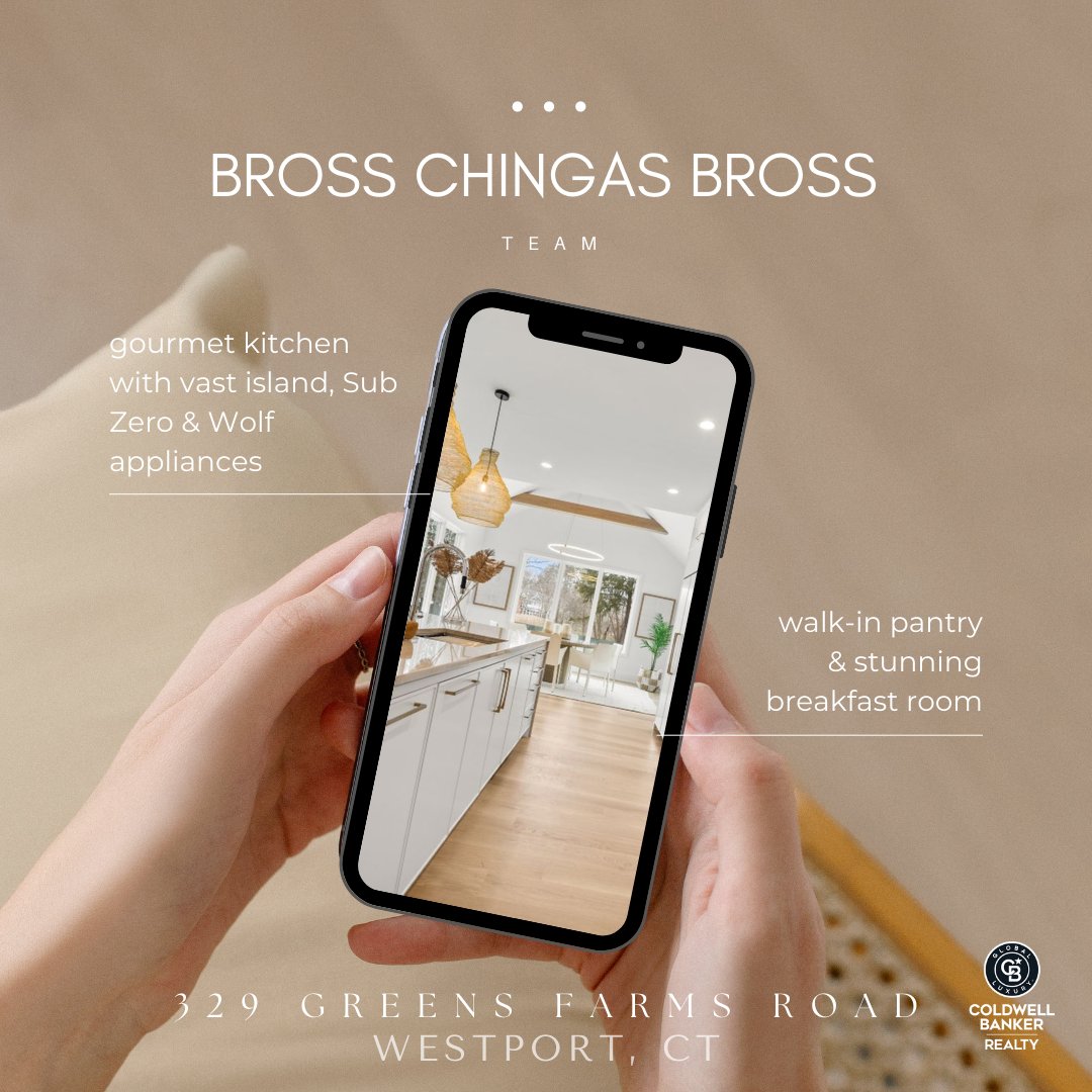 329 Greens Farms Road | #WestportCT | $4,699,000
Learn more at BrossChingas.com

Bross Chingas Bross is #SoldOnWestport &amp; #SoldOnCT
<a href="/ColdwellBanker/">Coldwell Banker</a> Global Luxury®⠀⠀⠀⠀
203.454.8000
Info@BrossChingas.com