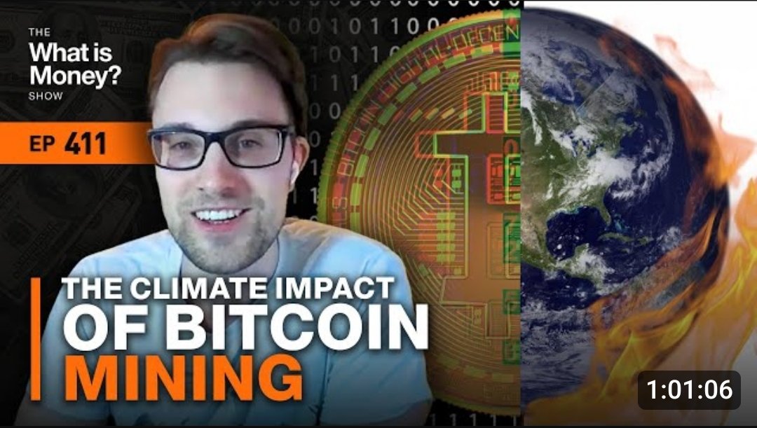 The Climate Impact of Bitcoin Mining with Alexander Neumüller (WiM411) Alexander joins me to discuss the Cambridge Bitcoin electricity consumption index, the impact of Bitcoin mining on the climate, the antifragility of Bitcoin, & the data analytics of Bitcoin mining. #Bitcoin