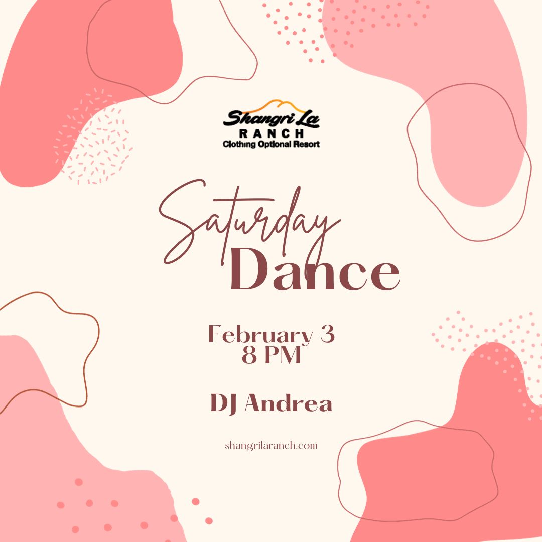 🎉 Get ready to bust a move! DJ Andrea sets the stage for Dance Night every Saturday, beginning at 8 PM at #ShangriLaRanch! 🌟 Let's make it a night to remember! Details: shangrilaranch.com #DanceAllNight