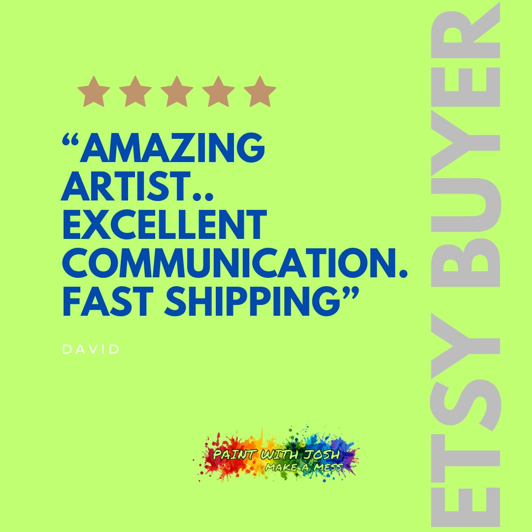 paintwithjosh's tweet photo. Reviews are crucial to understanding how you all see my work and my products! Thank you for leaving reviews and thank you for your honesty! They all make me smile! #reviews #paintwithjosh #reviewingiscrucial #influencer #contentcreation #artist #influencer #fyp https://t.co/C44W3t47np