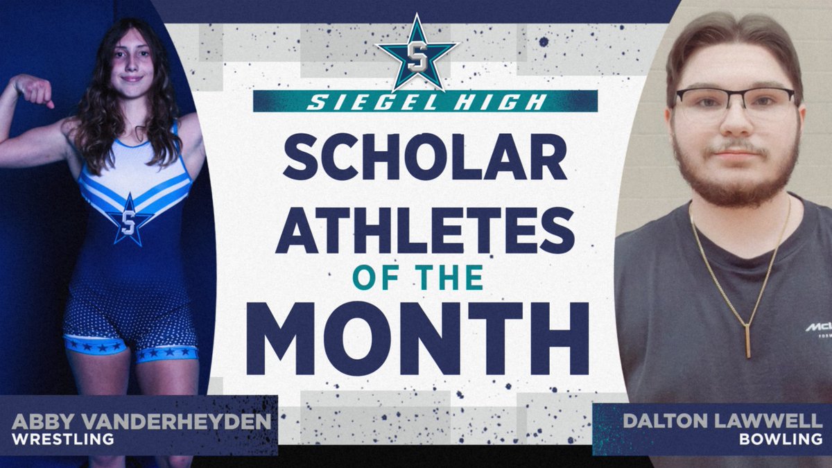 Congratulations to @SiegelWrestling Abby Vanderheyden and @Siegelbowling Dalton Lawwell on earning Scholar Athlete of the Month honors. Click here to read more: tinyurl.com/2kktd6a8 #P2BASS