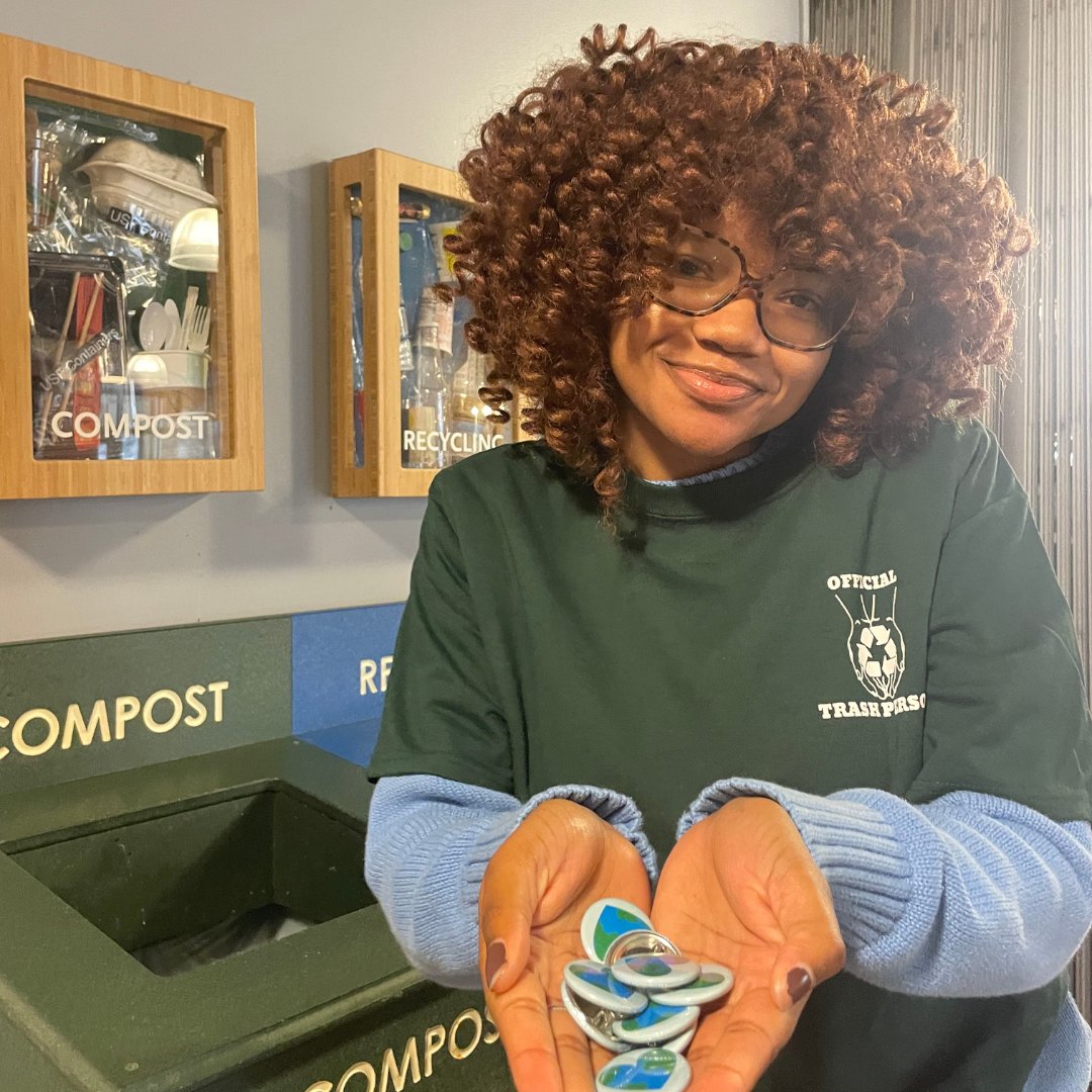🌱It's important to sort because everything that you throw into the landfill will exist for decades past your own lifetime. You need to sort now so that it will be redirected into growing the fruit that you eat in three years instead. -Celia Celimene '24, ENVA major &amp; ANTH minor