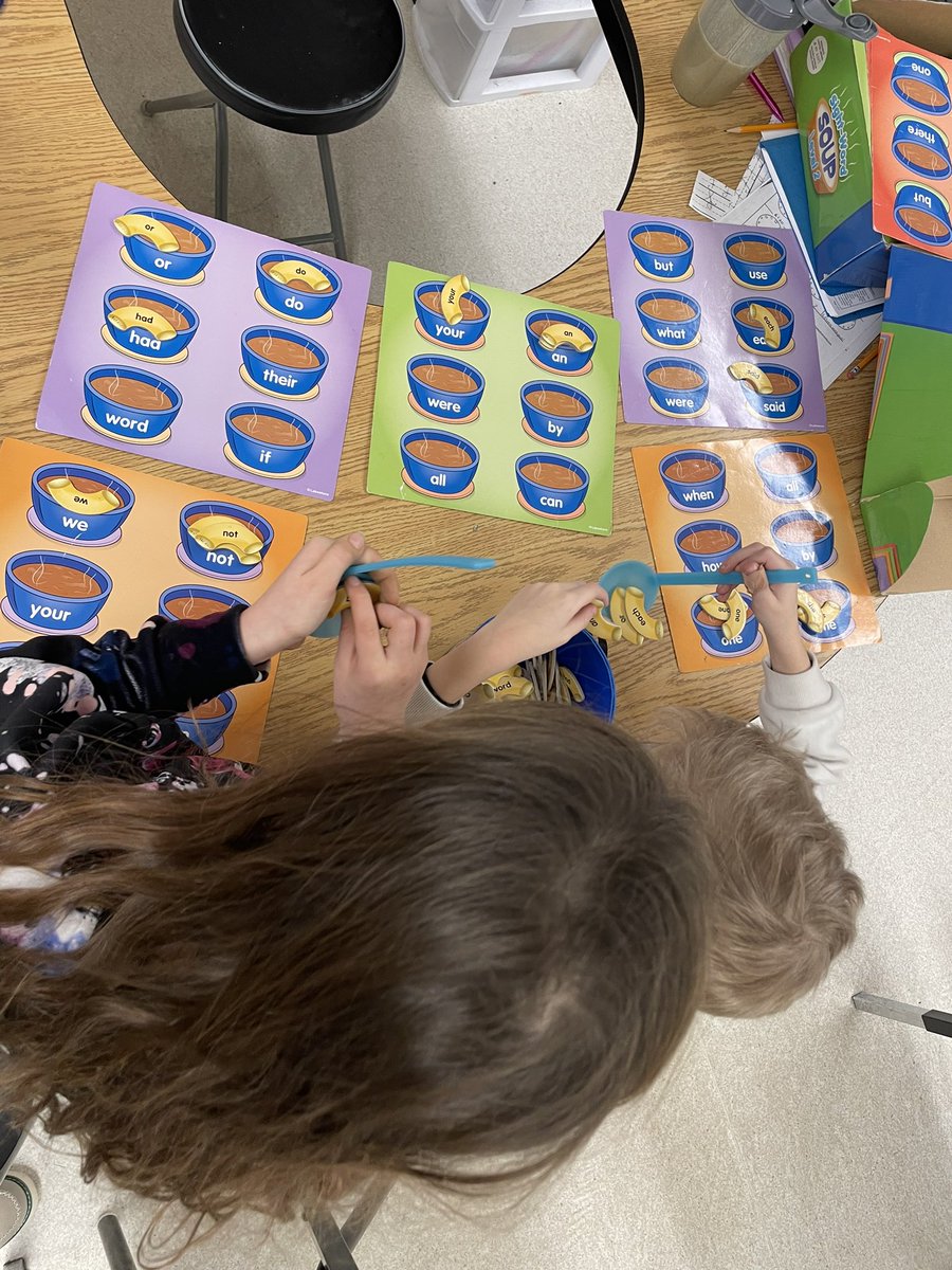 It’s soup season! Reading our sight words and making sentences to keep us warm 🍲 @StJoesActon