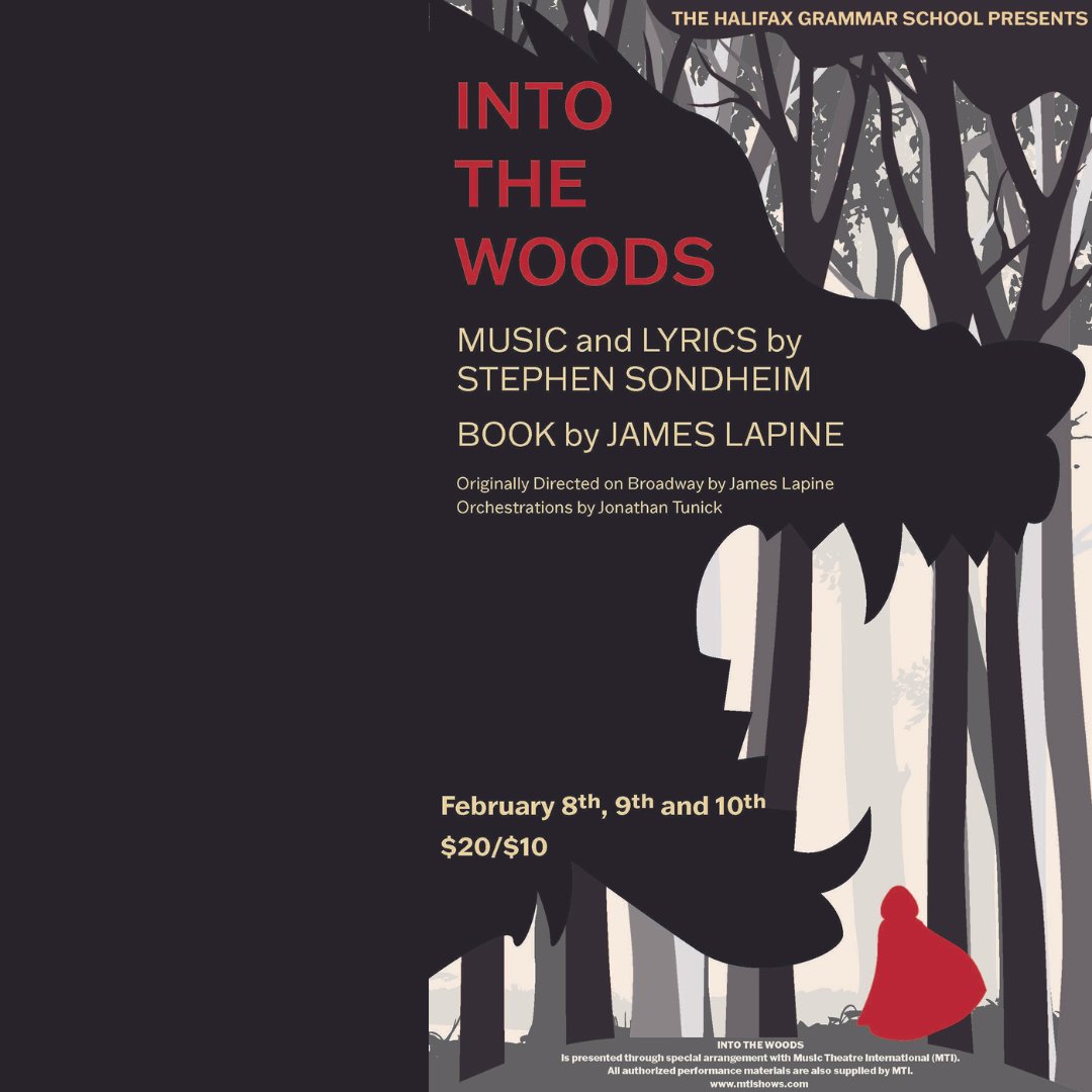 halifaxgrammar's tweet image. Save the date for the Senior School production of Stephen Sondheim and James Lapine&apos;s Into the Woods! 

For more details and to purchase your tickets, visit the link below!

hgs.ns.ca/senior-school-…

#HalifaxGrammar #GrammarArts #IntotheWoods #musical