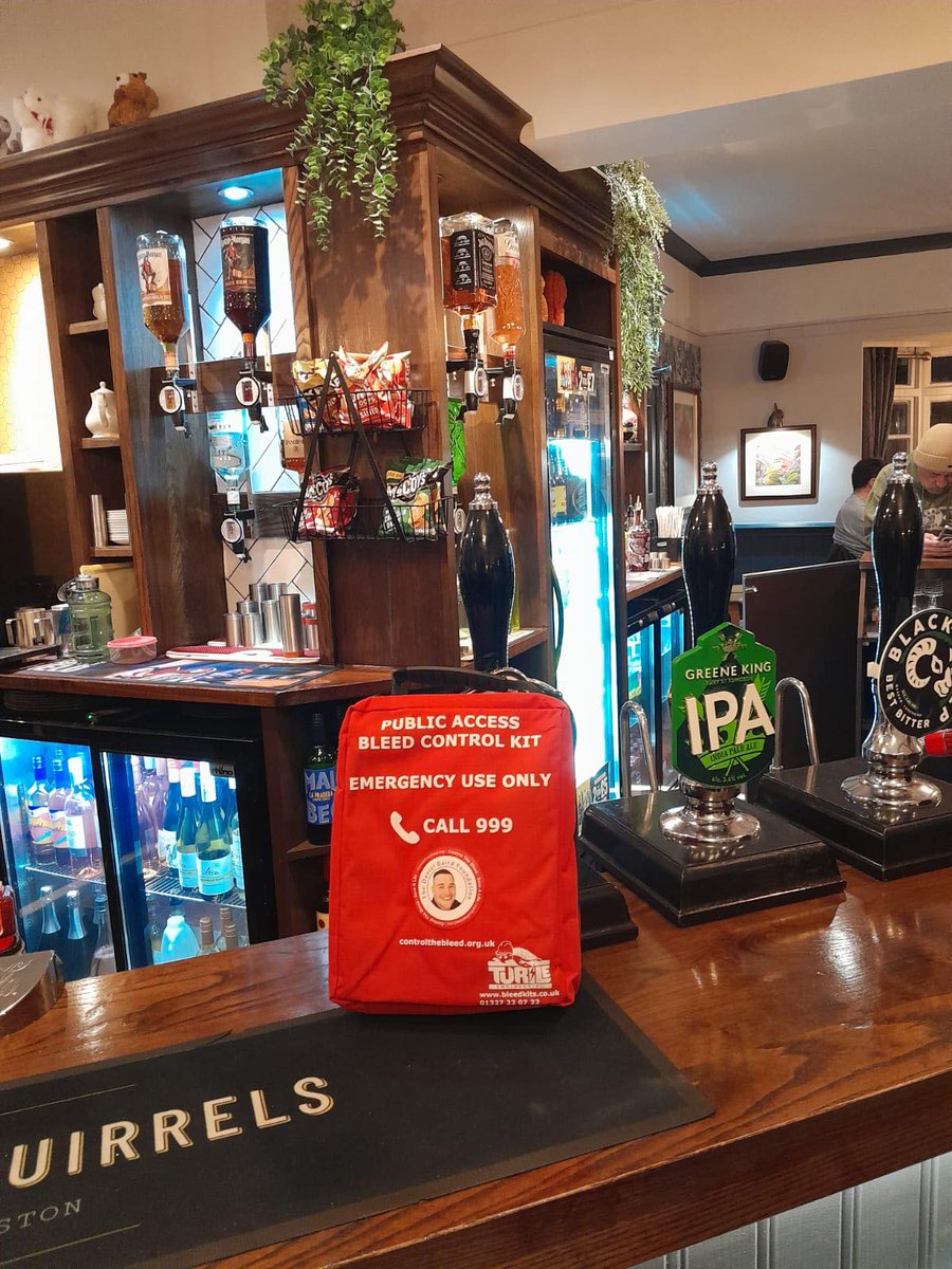 Another bleed kit placed thanks to fundraising from Opus Energy staff

The Squirrels Pub, Duston