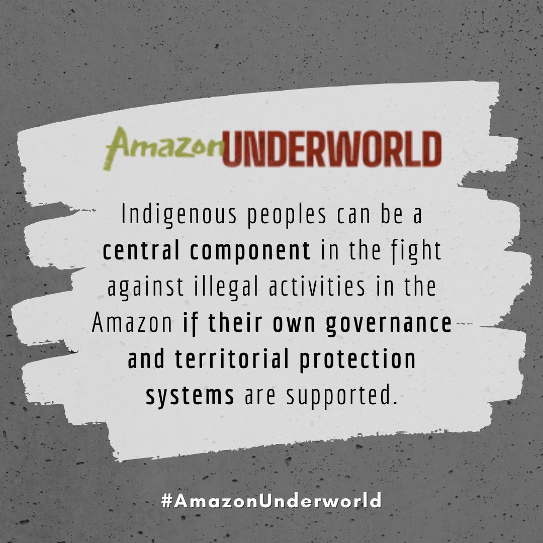 Criminal organizations have expanded their presence & political control in the Amazon with disastrous impacts on Indigenous peoples. Despite this, Indigenous peoples cannot only be seen as victims of organized crime but must be present in building solutions. #AmazonUnderworld