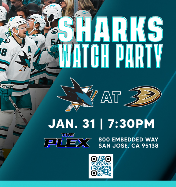 #SJSharks watch party TOMORROW 📺 Hangout with @EmilyBHarlan, Danny Miller, win prizes, and watch Sharks hockey!