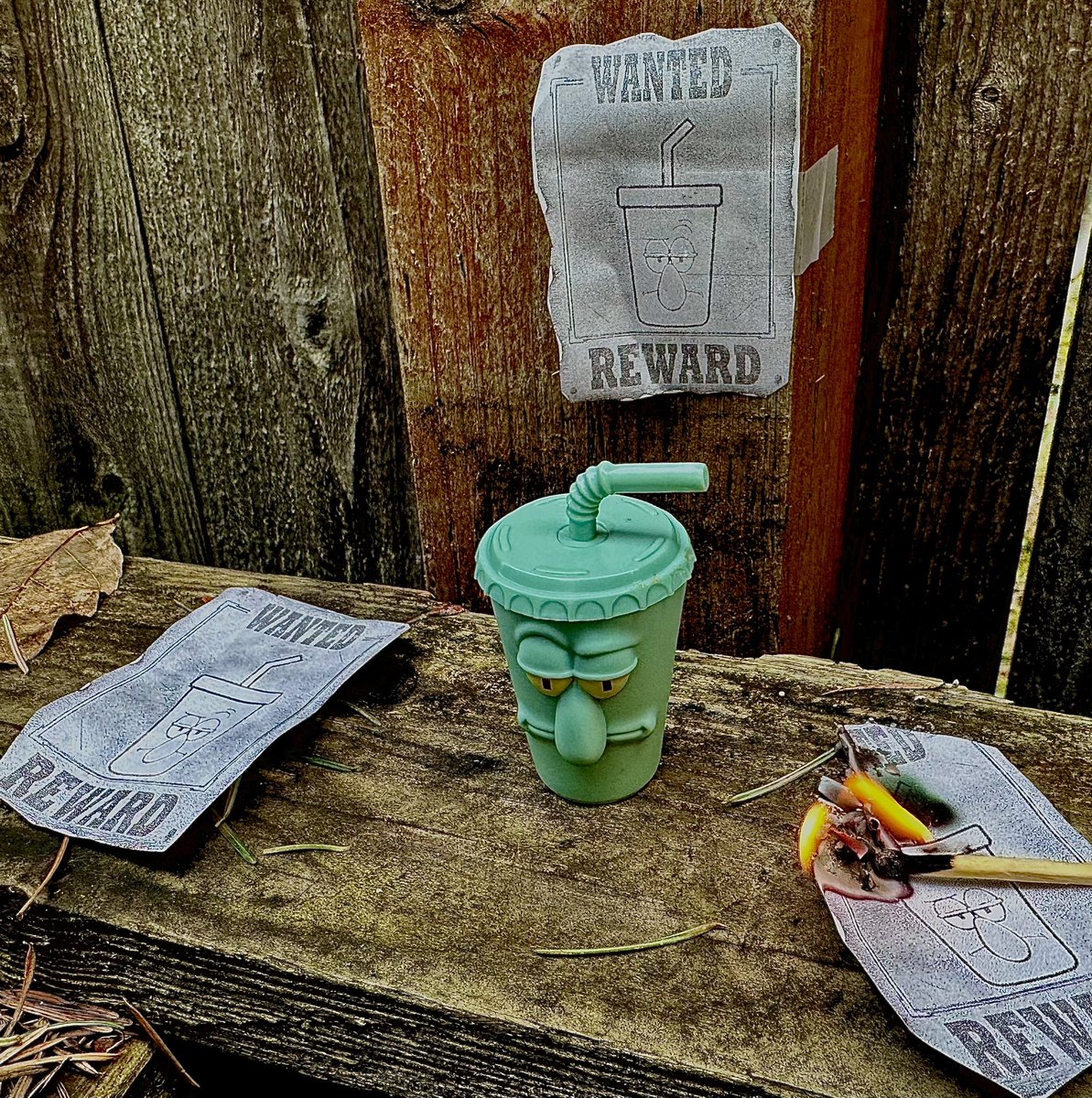 (Day 2) Squidward cup is wanted for possession of codeine with intent to distribute. (Tries to burn evidence)