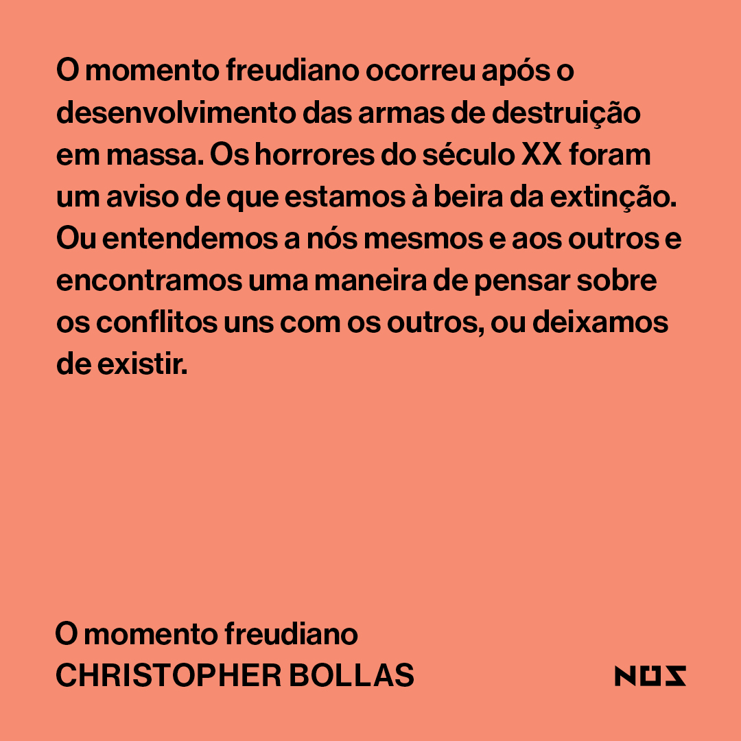 “O momento freudiano” chega às livrarias em fevereiro! projeto gráfico de Bloco Gráfico arte de Gisele Camargo coordenação da Coleção Bollas de Amnéris Maroni tradução de Pedro Perússolo #nospsi #christopherbollas #omomentofreudiano #psicanálise