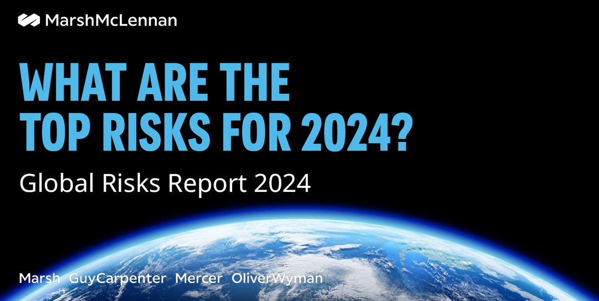 2024 presents a turbulent #risk environment. Discover how #business leaders can get ahead of emerging challenges in the years ahead in <a href="/MarshMcLennan/">Marsh McLennan</a>'s global research with @WEF. #Risks24 #WEF24 bit.ly/48THLnc