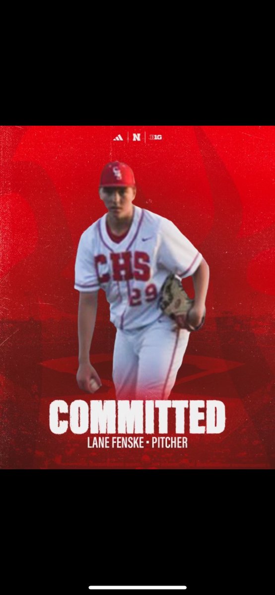 Honored and blessed to continue my baseball career at the University of Nebraska. Thank you to my parents, coaches and everyone that has helped me succeed. Can’t wait to get to work!! @HuskerBaseball @LanceHarvell @Rob_Childress @NPA_Pitching @DeanDoxakisNPA