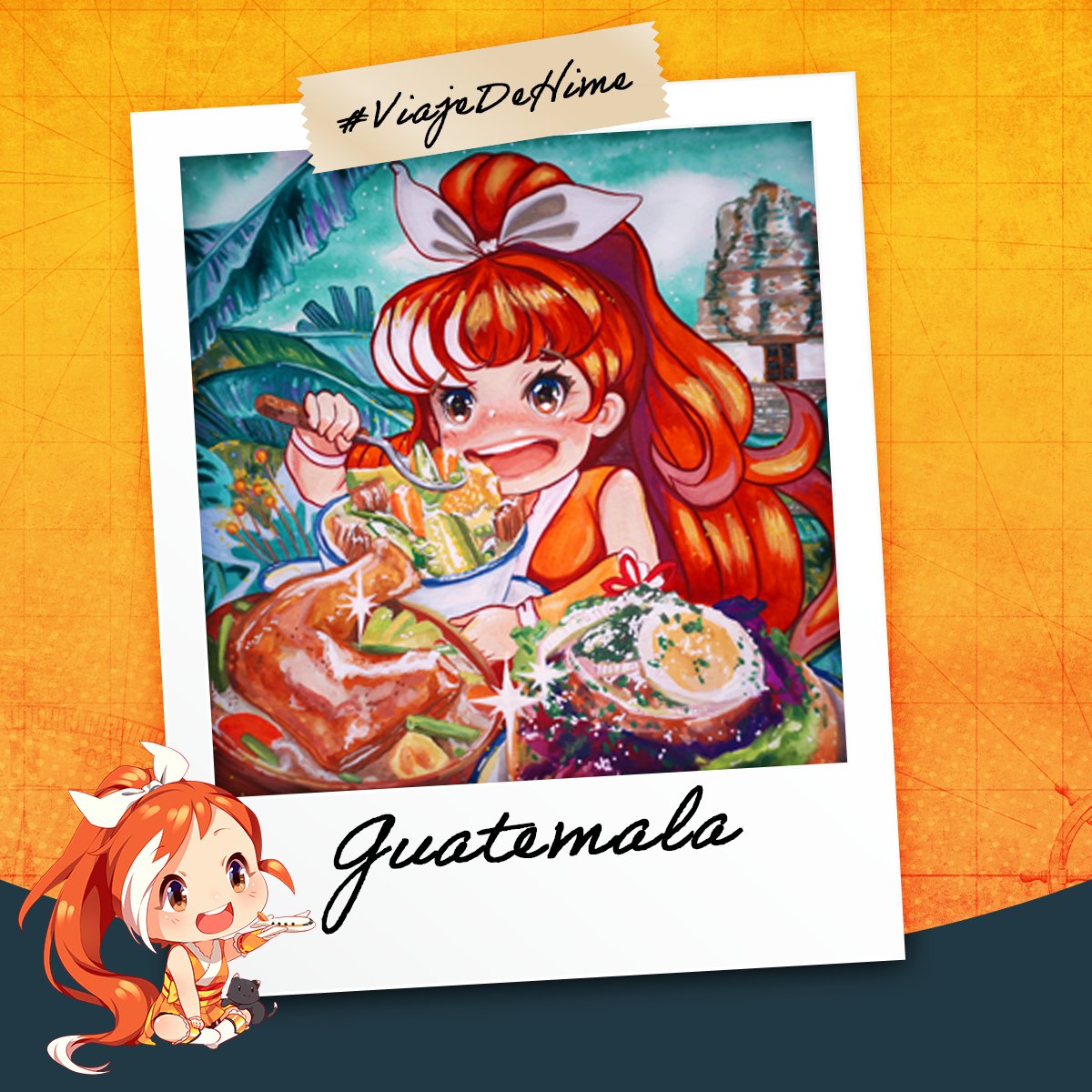 🙀¡Guatemala se une al #ViajeDeHime de @crunchyroll_la !🙀

Hime ha quedado cautivada por la fascinación de nuestros sabores y paisajes.
¡Gracias a Hime y Crunchyroll por elegirnos como destino!

Maravillate con está foto creada por la talentosa artista @Faggiolyrenata.
#gt