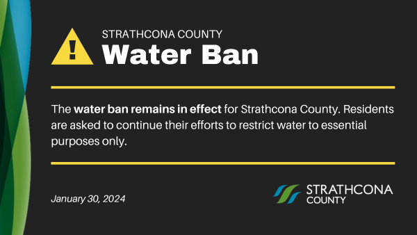 StrathcoCounty's tweet photo. (1/2) EPCOR has advised Strathcona County that repairs have begun at the E.L Smith Water Treatment Plant. The timeline for the repair is not currently known. The water ban remains in effect. https://t.co/idQAKrtIpO