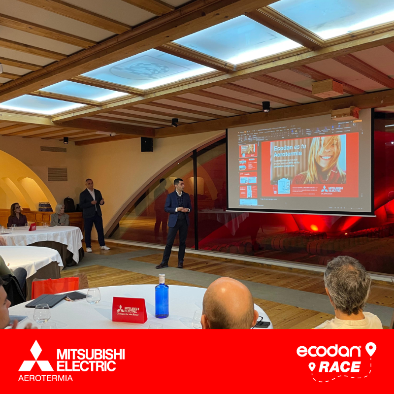 MitsuElect's tweet photo. ¡Comienza #EcodanRace! 👏 Recorremos la geografía española mostrando las ventajas de la #aerotermia más eficiente, compartiendo con clientes, instaladores y partners las novedades de Ecodan.

Primera parada: Pamplona. ¡Os dejamos imágenes de la gran jornada que hemos disfrutado!