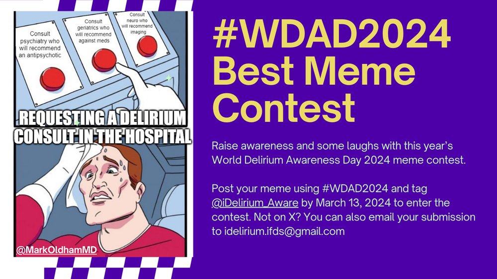 Got a clever meme in mind for #delirium? 

Enter the #WDAD2024 meme contest!