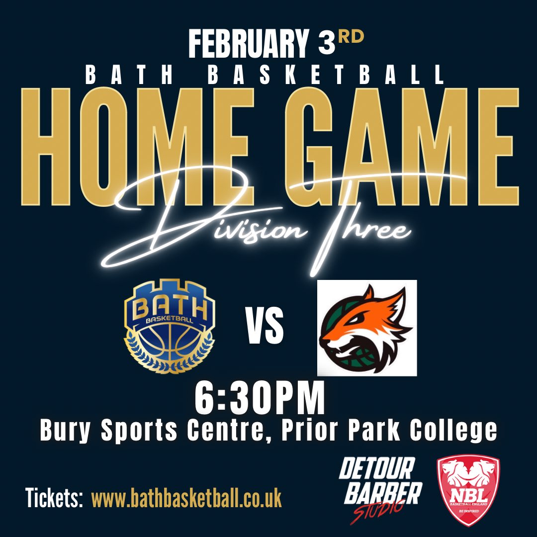 BathBasketball's tweet photo. Be part of the action this Saturday, as we take on Plymouth Raiders. 

Tickets now available 🎟️ - https://t.co/F9br8wrhMp https://t.co/vRBgph7gWG