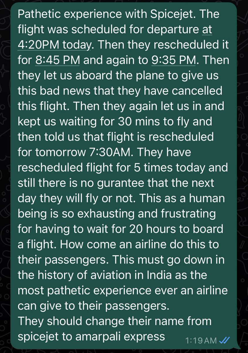 sumitpa66128100's tweet photo. Pune Airport 30/01/2024
Worst experience with the spicejet
#puneairport #Spice-jet #DGCA #AAI https://t.co/NXJvjvW0Xj