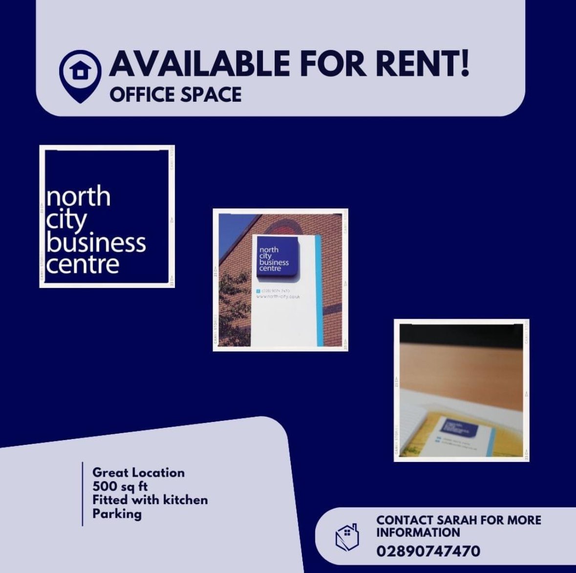 Just a reminder that we have 500 sq ft office available to rent from
1st April! <a href="/NBelfasthour/">NorthBelfastHour</a> <a href="/pcarlin70/">Paul carlin</a> <a href="/EnterpriseNI/">Enterprise NI</a> <a href="/EnterpriseWomen/">Women In Enterprise</a> <a href="/womenstec/">WOMEN'STEC</a> <a href="/wibni/">Women in Business</a>