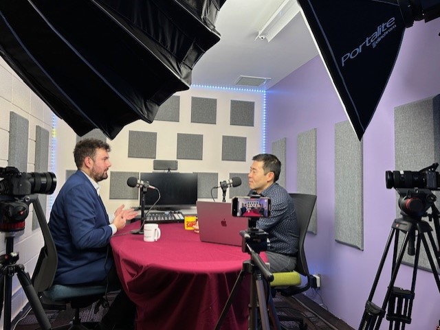McMasterMcCMacB's tweet photo. #thiscouldchangeeverything! Here is a sneak peek @ProfJoeKim's interview with @ThompsonFish Be on the lookout for our #pilotpodcast featuring brilliant #postdocs and their ground breaking #research! https://t.co/6snvDyzJkS