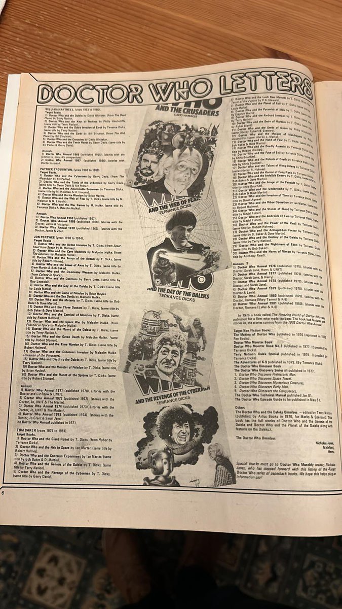 djnickjones's tweet photo. Something rather uncanny when you see the cover for @DWMtweets 600 issue designed by little brother @mikejonesdesign and you remember buying the first issue back in 1979 ! ….. even more strange , little brother finding a letter I had published in issue 51 😳@bbcdoctorwho https://t.co/n5db8afhzq
