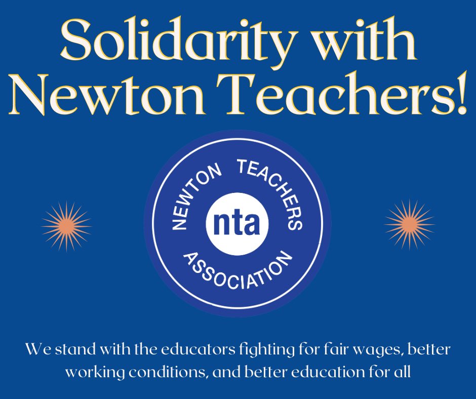 UFCW1445's tweet photo. Solidarity with the @NewtonTeachers on strike! We are with you 💪 https://t.co/mN4GqG3QH9