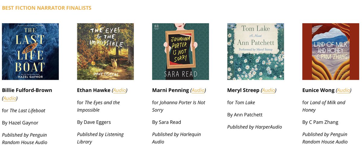 Congratulations @theladyhamlet !!!! Nominated for Best Fiction Narrator in the 2024 Audies. The Oscars of Audiobooks!!! I hope Johanna Porter is Not Sorry wins it for her!!! #audiobooks #WritingCommunity