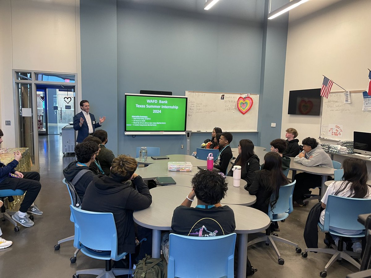 GRCTC Marketing/DECA (@grctcmarketing) on Twitter photo Shoutout to WaFd Bank and their Dallas office for the phenomenal summer internships they are providing to our Business, Finance and Marketing students at the GRCTC! Thank you for being an outstanding partner in education and Garland ISD. #wafdbank #wafdtexas Shoutout to WaFd Bank and their Dallas office for the phenomenal summer internships they are providing to our Business, Finance and Marketing students at the GRCTC! Thank you for being an outstanding partner in education and Garland ISD. #wafdbank #wafdtexas