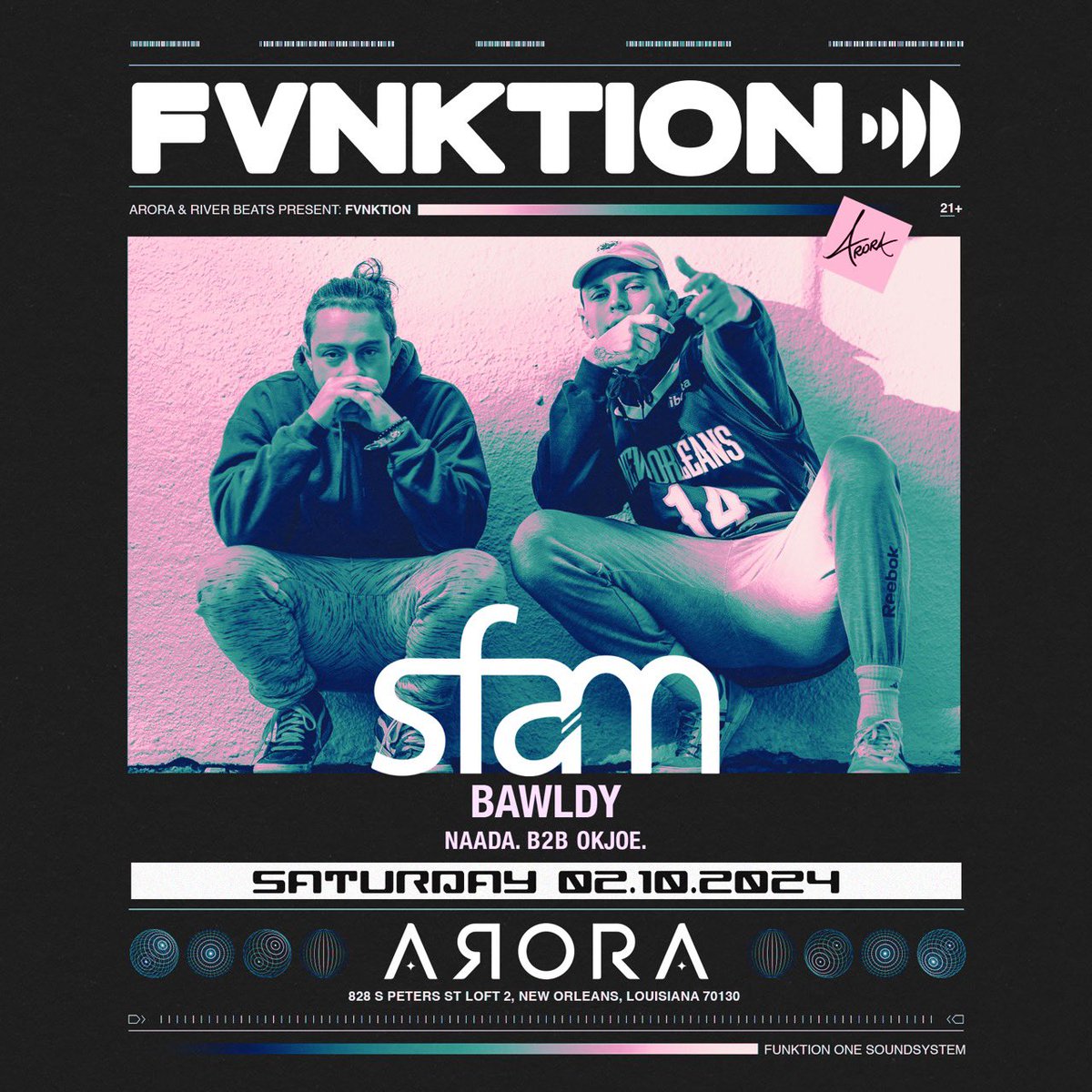 š f ä m (@sfam_official) on Twitter photo NEW ORLEANS‼️
we wanted to bring u something special mardi gras weekend so we curated a lineup of all local homies. this will be the first bass show at <a href="/RepublicNOLA/">REPUBLIC NOLA</a> new space <a href="/AroraNOLA/">ARORA NOLA</a> (which has funktion-one sound) & is right next door. see y'all after endymion on 2.10🫡⚜️ NEW ORLEANS‼️
we wanted to bring u something special mardi gras weekend so we curated a lineup of all local homies. this will be the first bass show at <a href="/RepublicNOLA/">REPUBLIC NOLA</a> new space <a href="/AroraNOLA/">ARORA NOLA</a> (which has funktion-one sound) & is right next door. see y'all after endymion on 2.10🫡⚜️