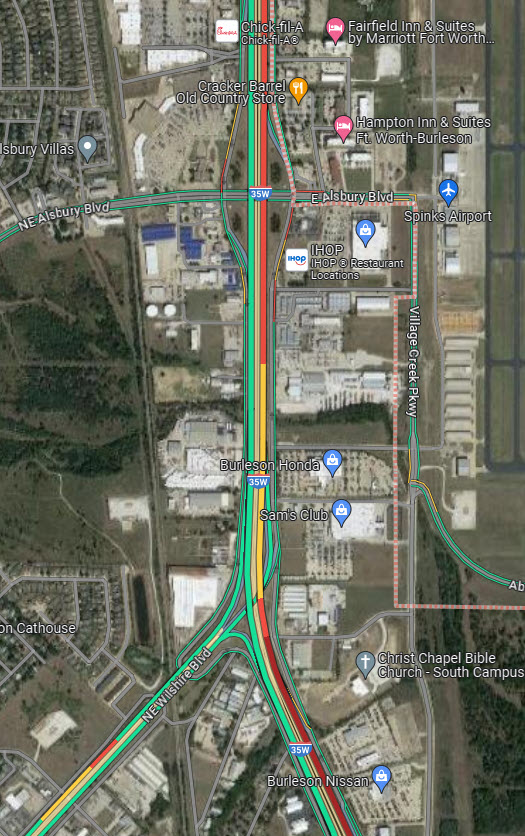 *****Major Crash*****

600 Block of North IH35W Northbound - The left lane is closed until First Responders can clear up a traffic crash.  Please use caution when traveling through this location, or seek an alternative route.