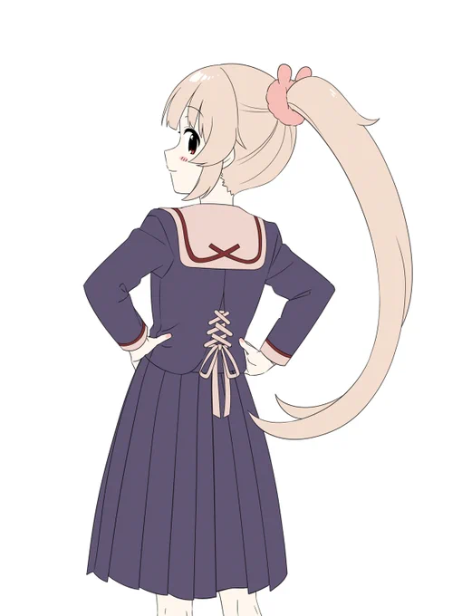 創作制服いろいろ着せちゃう㉓ ばってん襟のセーラー服にレースアップジャケット。