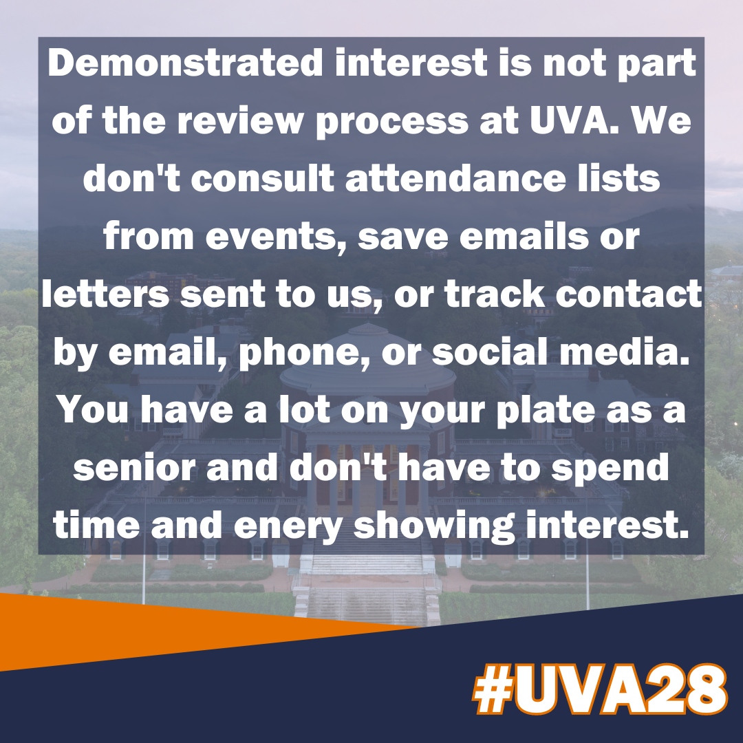 This #TipTuesday, we are discussing demonstrated interest! #UVA #UVA28