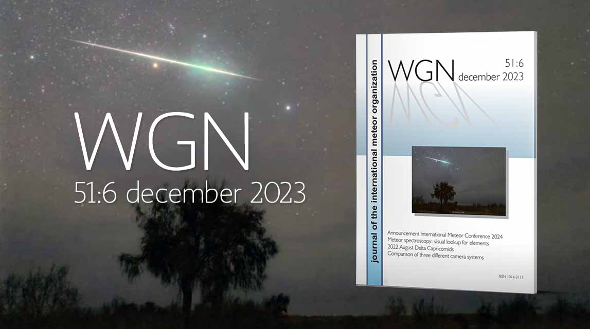 The December 2023 issue of the IMO Journal is now in print. It will be mailed shortly and subscribers can also immediately access the journal in PDF format! imo.net/wgn-issue-51-6/