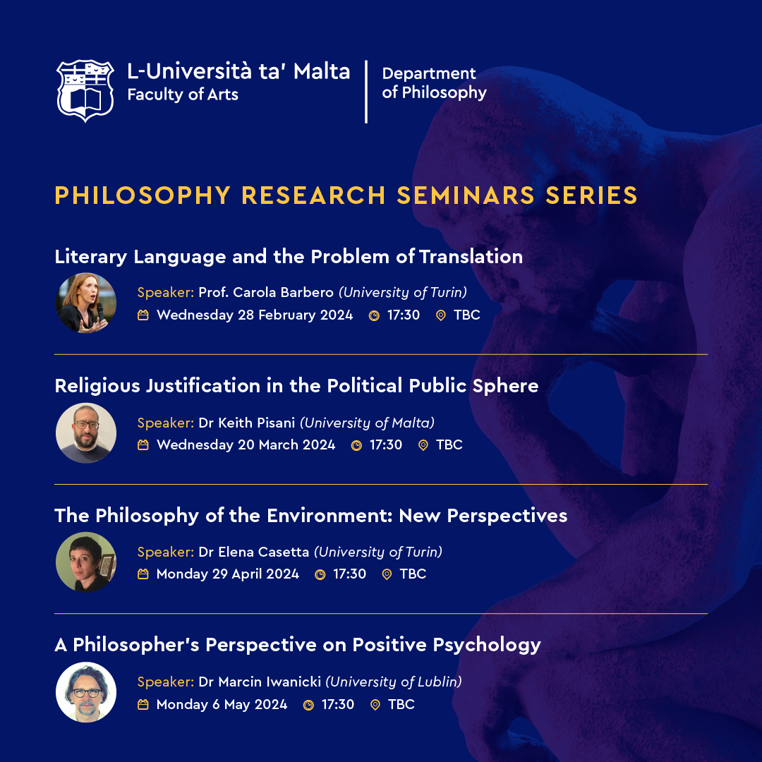 There's boring admin, then there's organising this sort of thing at <a href="/UMmalta/">University of Malta</a> 
#Philosophy #Translation #Religion #Politics #Environment #Psychology #Malta #Reseach
facebook.com/um.philosophyd…