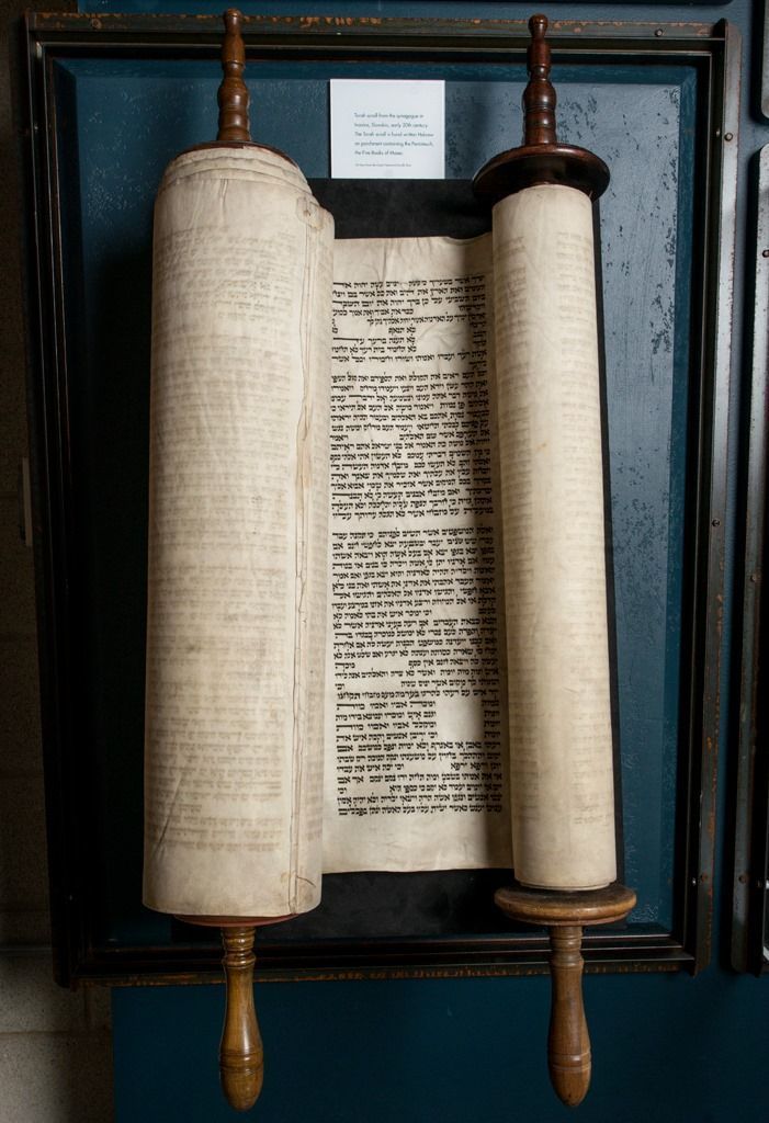 This early 20th century Torah Scroll was taken by the Nazis from a synagogue in Ivancice, Czechoslovakia, &amp; was recovered with thousands of other Czech scrolls in 1964 by the Westminster Synagogue. See it on display in our Karkomi Holocaust Exhibition. buff.ly/3StQBSK