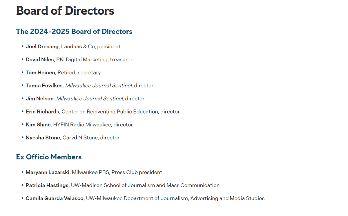 I am so excited to share that last week I was unanimously appointed to the @MKEPressClub Endowment Board. The work this organization seeks to achieve aligns very closely with my desire to help educate and uplift the next generation of young journalists!