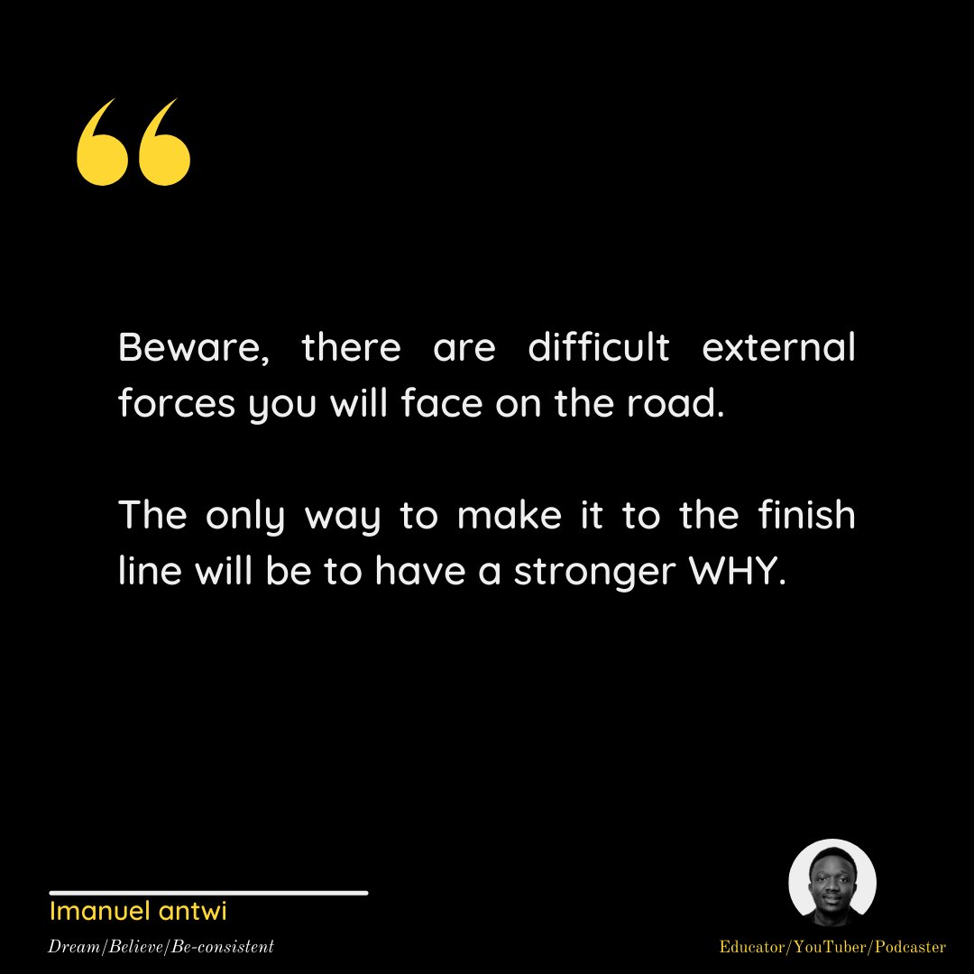 imanuel_antwi's tweet photo. Your WHY is the reason you can't afford not to be successful.
#imanuelantwi #goodquotes #motivation #keepgoing #itispossible #strongerwhy https://t.co/pOeKsc9IPY